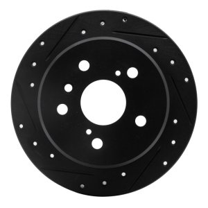 Lexus ES300 Brake Rotor (1) - Rear Left - R1 Concepts - Drill & Slot - Black - `92-`03